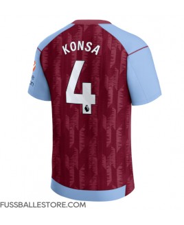 Günstige Aston Villa Ezri Konsa #4 Heimtrikot 2023-24 Kurzarm
